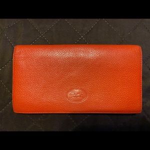 VINTAGE LONGCHAMP RED WALLET